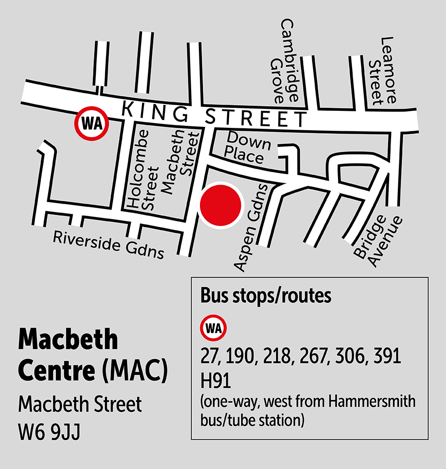 Map of Macbeth Centre venue