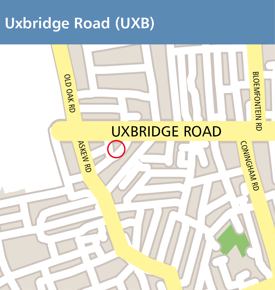 Map of Uxbridge Road venue