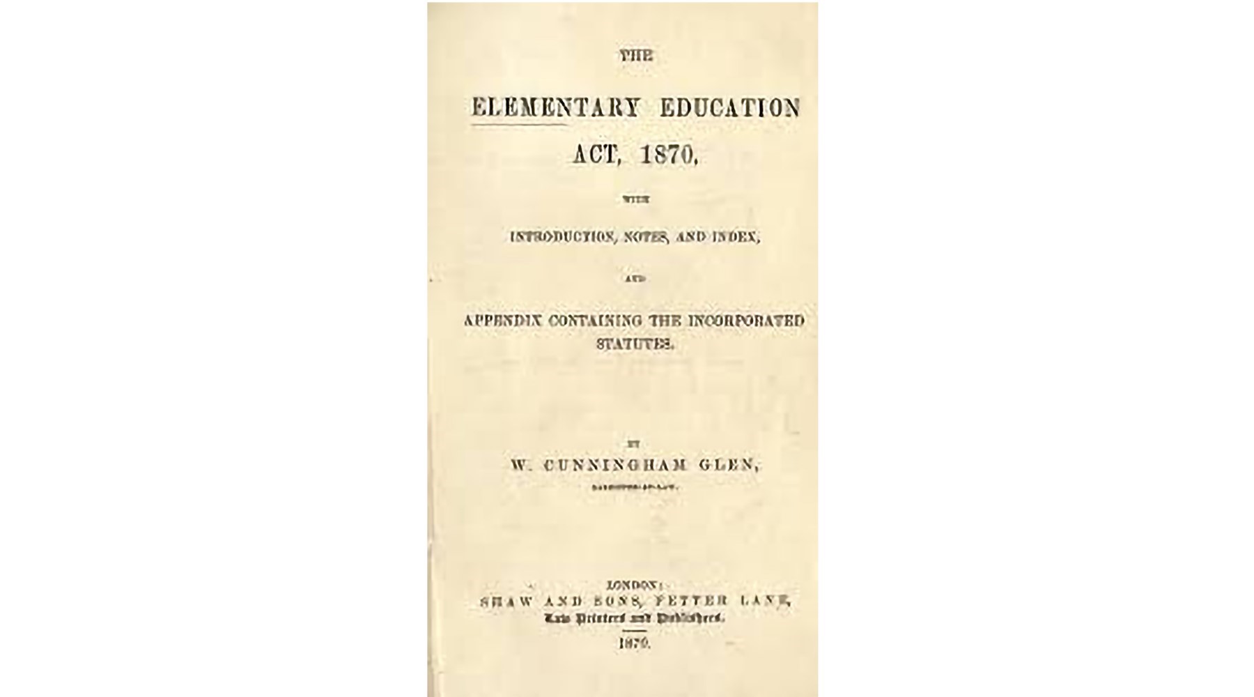 Elementary Education Act 1870