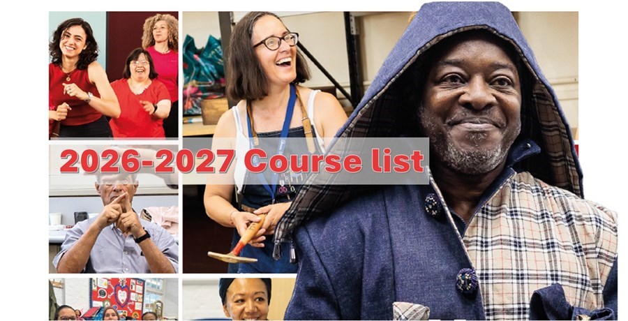 2026-2027 Course list and a montage of people