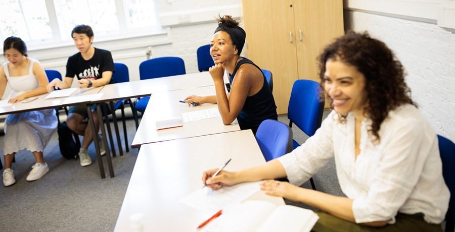 A group of learners in the classroom