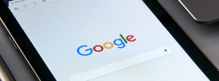 phone screen with google logo