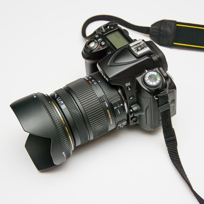 side view of a digital camera