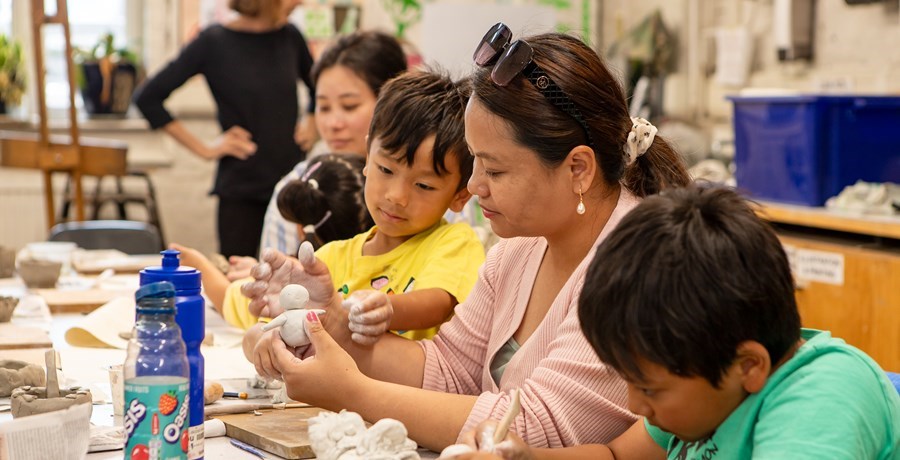 Clay modelling class